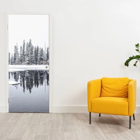 Fototapeta na drzwi - Było biało (95x205cm)