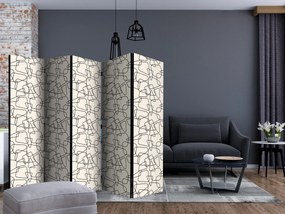 Parawan akustyczny Tła i desenie 225x172 cm 5-częściowy czarny ARTGEIST B