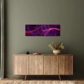 Abstrakcyjny obraz krzywych (z zegarem) (90x30 cm)