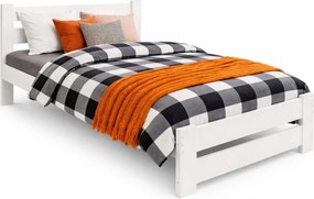 Białe łóżko drewniane w stylu skandynawskim 120x200 F4-D50