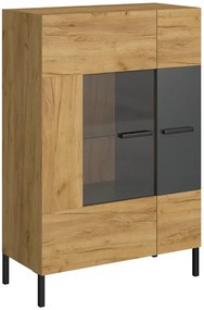 Industrialna witryna w kolorze dąb craft + antracyt Z4-M08