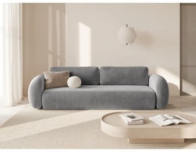 Ciemnoszara aksamitna rozkładana/ze schowkiem sofa 262 cm Tonale – Cosmopolitan Design