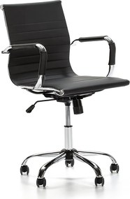 Fotel biurowy Colummn Croma z regulacją położenia, czarny, skóra ekologiczna