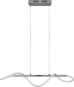 Metalowa lampa wisząca LED ze ściemniaczem w kolorze srebra Argos – Reality