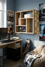 Nowoczesna półka na książki dąb artisan S7-N29