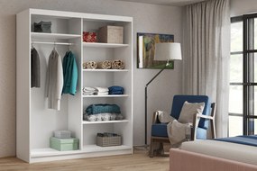Szafa Przesuwna LISSIO 100 cm z Lustrem Szafa Dwudrzwiowa