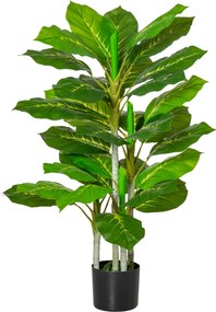 HOMCOM Sztuczne drzewko 95 cm, 33 liście, w doniczce do salonu | Aosom PL