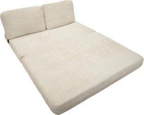 Biała rozkładana sofa z materiału bouclé 150 cm Faster – Mauro Ferretti