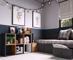 Regał na zabawki do pokoju dziecka antracyt L0-D30