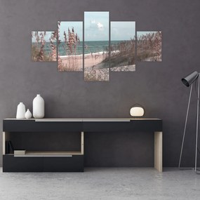 Obraz - Różowa plaża (125x70 cm)