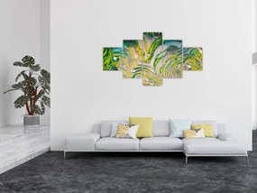 Obraz pól ryżowych z lotu ptaka (125x70 cm)