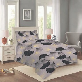 Szara bawełniana pościel jednoosobowa 140x200 cm Jess – Cotton House