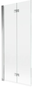 Mexen Mist parawan nawannowy 2-skrzydłowy lewy 80 x 150 cm, transparent, chrom - 8A9-080-002-01-00-L