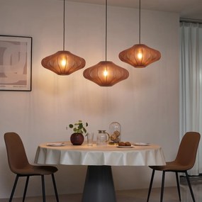 Lampa wisząca Japandi brązowa 50 cm 3-źródła światła - PluJapandi Oswietlenie wewnetrzne