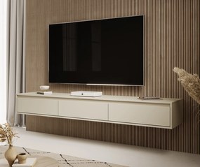 Kaszmirowa szafka RTV Silk szer. 200 cm, wisząca