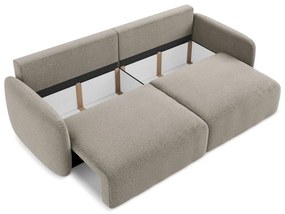 Beżowa rozkładana/ze schowkiem sofa 238 cm Kalena – Makamii