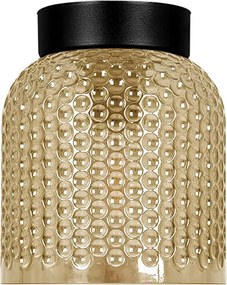 Sufitowa lampa ze szklanym kloszem beżowa K0-C13