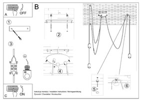 Czarna lampa wisząca 300x300 cm Spider – Nice Lamps