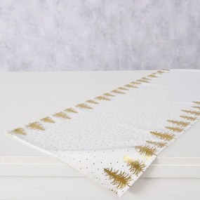 Świąteczny bieżnik na stół PLATINA, 138,6 cm