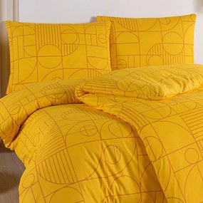 BedTex Bawełniana pościel Geo Ray Flower, 220 x 200 cm, 2 szt. 70 x 90 cm, 220 x 200 cm, 2 szt. 70 x 90 cm