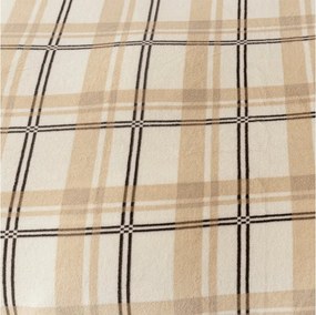 PrzytulneMieszkanie.pl Prześcieradło z mikropluszu PLAID 90x200 cm kremowe