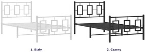 Białe metalowe łózko pojedyncze 90x200 cm Nolia 3X