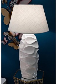 Biała lampa stojąca z tekstylnym kloszem (wysokość 83 cm) Warsaw – Mauro Ferretti
