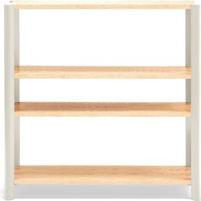 Kremowy/w jasnym naturalnym kolorze regał w dekorze dębu 126x128x43 cm Bona – Teulat