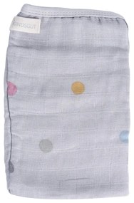 Zestaw 2 szarych muślinowych myjek Kindsgut Dots, 14x20 cm