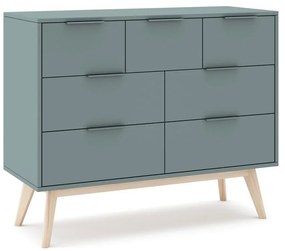 Szarozielona komoda 120x83x40 cm Pisco – Marckeric