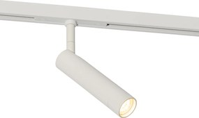 Nowoczesny biały reflektor do systemu szynowego jednofazowego - Slimline Uzzy