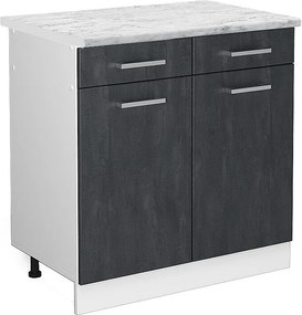 Szafka dolna do kuchni czarny beton 80x60x81.6 r-line