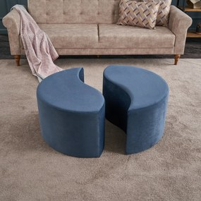 Stołek Alis Pouf Niebieski