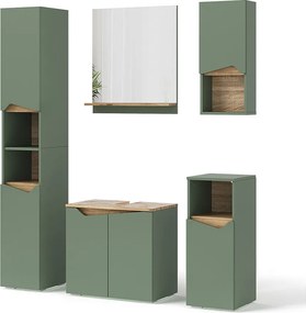 Zestaw mebli łazienkowych zielony/rzemieślniczy 60x35x57 marelle