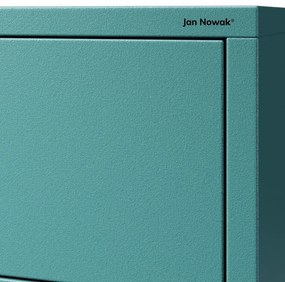 Komoda szafka metalowa morska / turkusowa Modern CARLA, 800 x 1015 x 400 mm