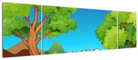 Obraz - Wesołe wiewiórki (170x50 cm)