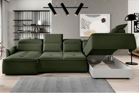 Narożnik MURILLO XL z elektryczną regulacją siedziska Prawostronny w tkaninie VOUGE 11 WERSAL