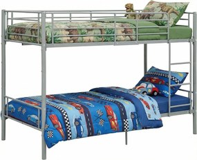 Szare metalowe łóżko piętrowe 90x200 cm F0-L49