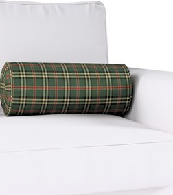 Poduszka wałek z zakładkami kolor zielony tkanina wzorzysta
