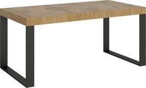 Stół rozkładany 200/304x90 cm Tecno dąb naturalny nogi antracytowe