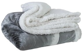 Koc z barankiem Pióra szary, 150 x 200 cm