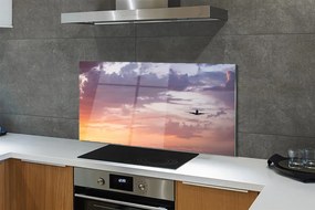 Panel nad Blat Kuchenny Samolot wśród Nocnych Chmur