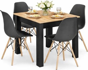 Kwadratowy komplet stół z krzesłami D1-D07