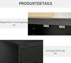 HOMCOM kredens 75 cm x 33 cm x 110 cm