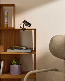 Czarna metalowa lampa stołowa z klipsem (wysokość 16 cm) Jula – Kave Home