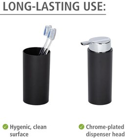 Czarny plastikowy zestaw akcesoriów łazienkowych Calvo – Wenko