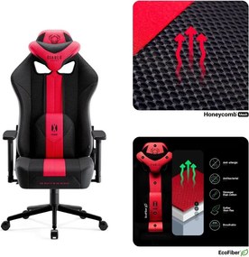 Fotel do grania dla młodzieży Diablo X-Player 2.0 Small Size, karmazynowo-antracytowy