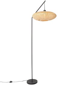 Orientalna lampa podłogowa bambusowa - OstravaKolonialny Oswietlenie wewnetrzne