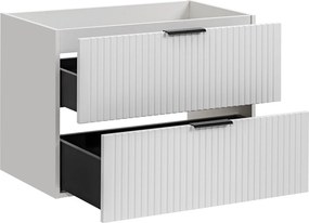 Szafka łazienkowa pod umywalkę wpuszczaną Adel 80 cm, biały mat