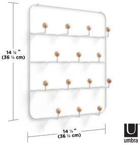 Biały metalowy wieszak na drzwi 36 cm Estique – Umbra